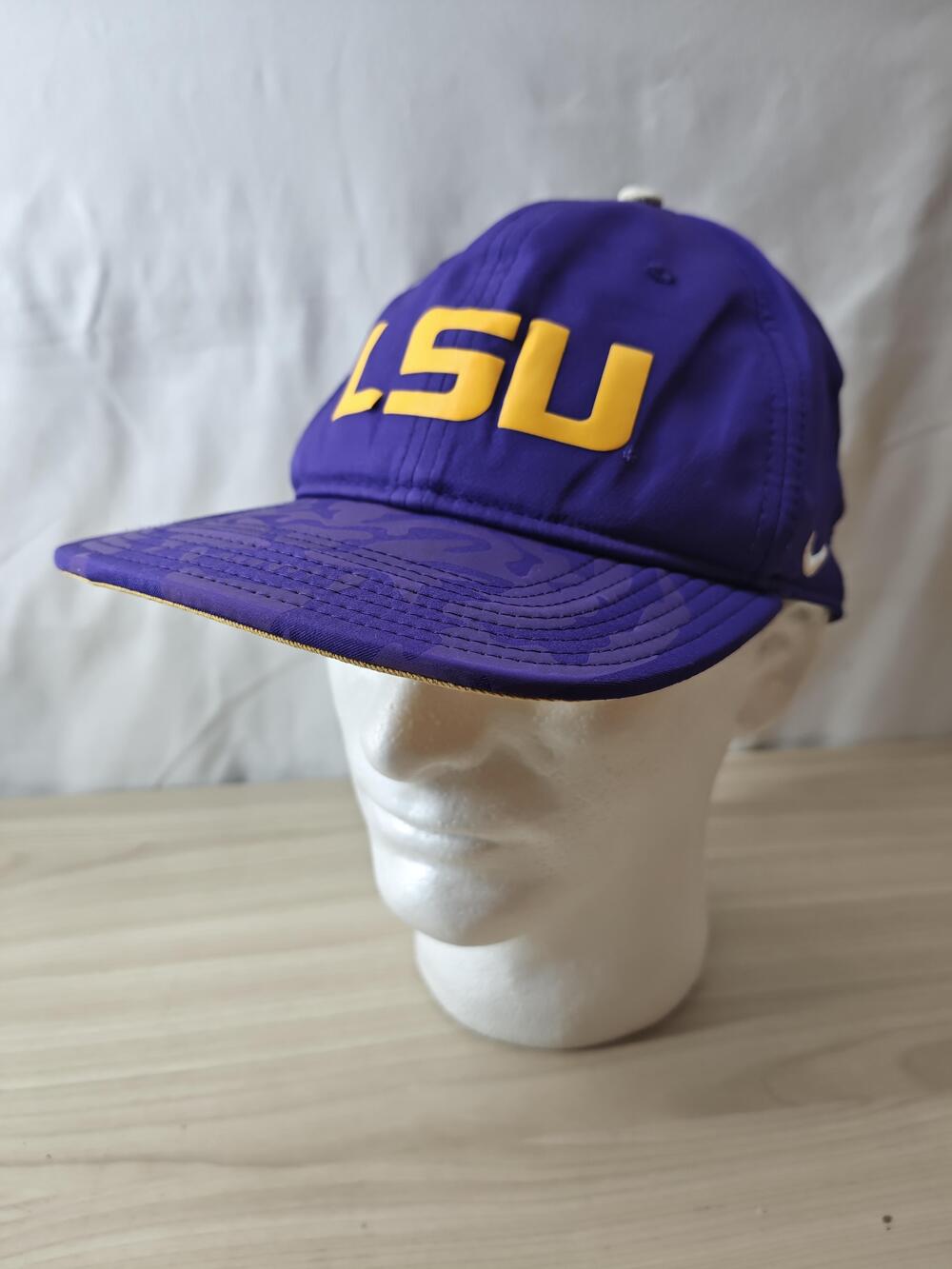 LSU Tigers Hat Cap Snap Back Purple Yellow NCAA College Football Nike Mens